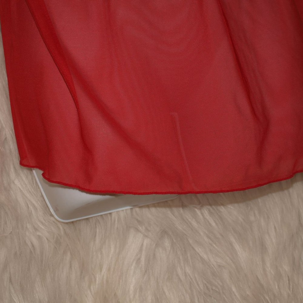 SIZE M LINGERIE Red Sheer BY BODY JEWELS USED FOR PHOTO SHOOT - Picture 7 of 8